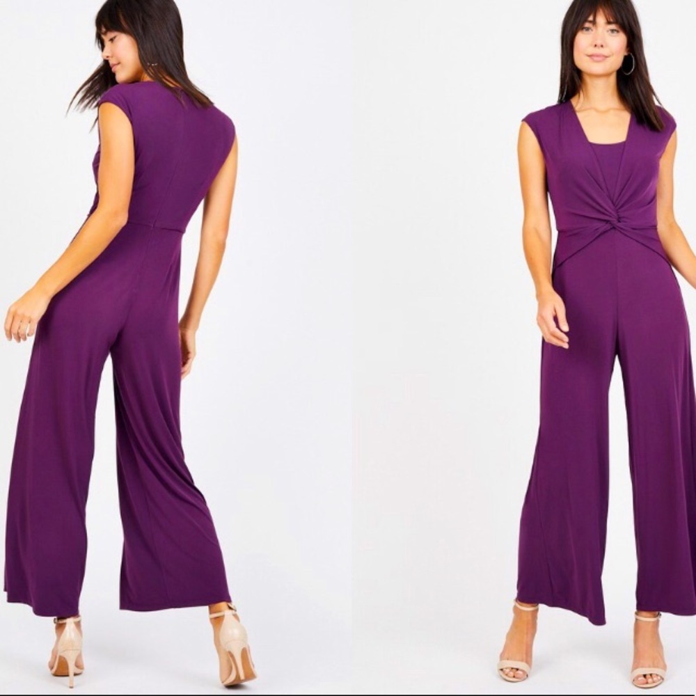 Knot Front Jumpsuit - London Times